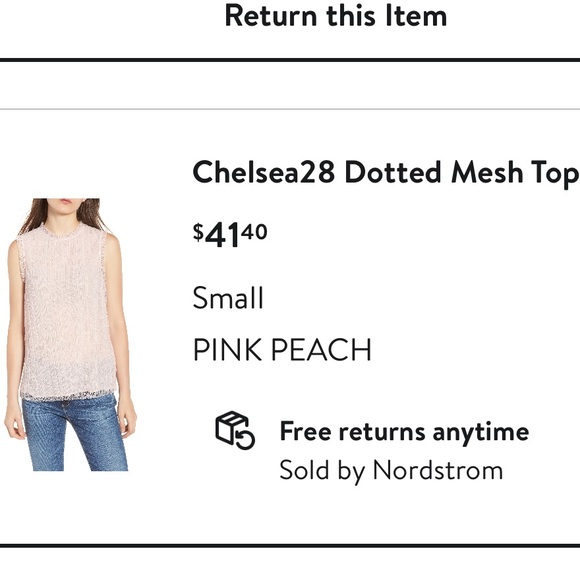 Women’s Chelsea 28 sz S pink top with lace overlay - Picture 2 of 5